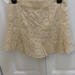 Chelsea & Violet Cream Eyelet Skort